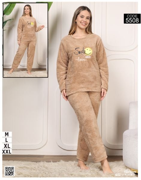 MOON LINE BAYAN PELUŞ PİJAMA TAKIM