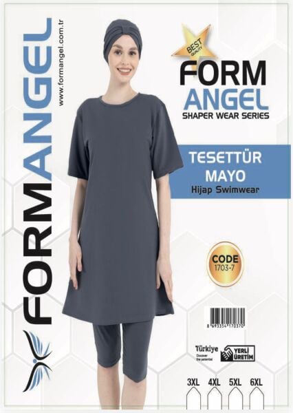 FORM ANGEL 1703-7 BATTAL K.KOL DÜZ TESETTÜR MAYO