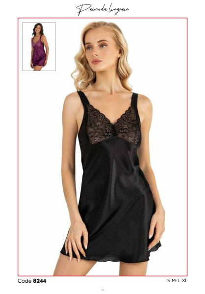 PRİMODA 8244 SATEN KISA GECELİK