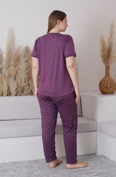 PİJAMONİ 7665-1 MİLAN BATTAL KISA KOL PİJAMA TAKIM