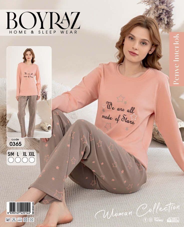 BOYRAZ 0365 BAYAN PENYE İNTERLOK PİJAMA TAKIMI