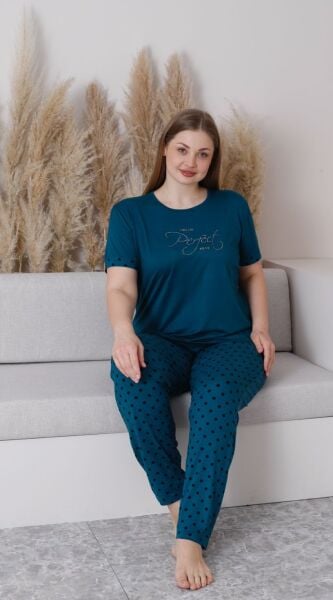 PİJAMONİ 7665-5 MİLAN BATTAL KISA KOL PİJAMA TAKIM