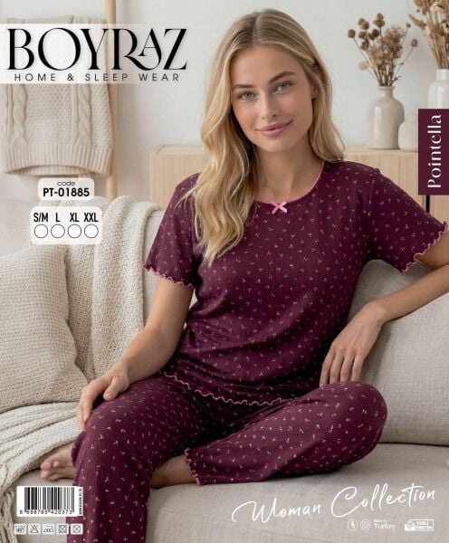 BOYRAZ 01885 POİNTELLA KISA KOL PİJAMA TAKIM