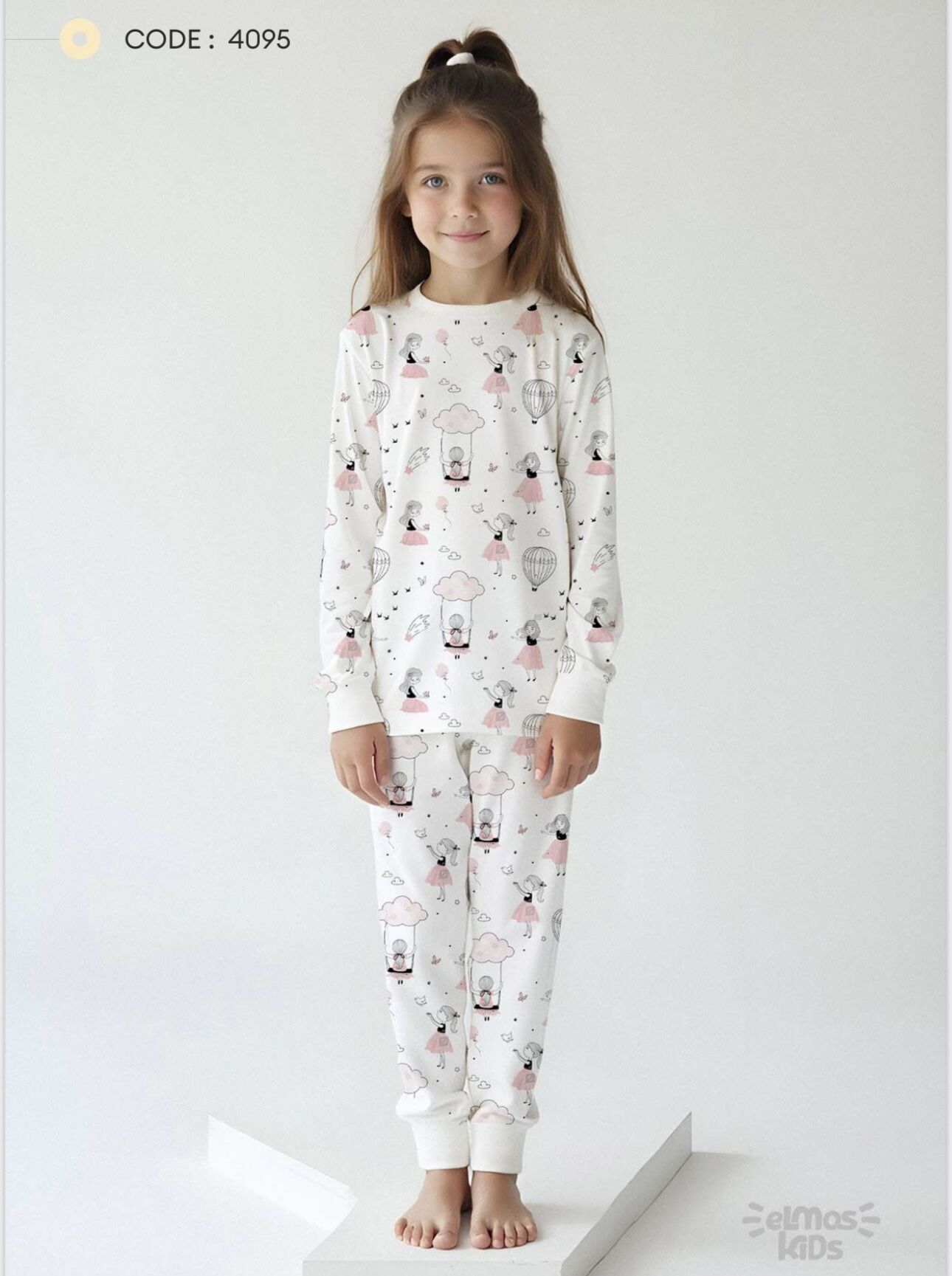 ELMAS 4095-1 KIZ ÇOCUK 1-5 YAŞ PİJAMA TAKIM