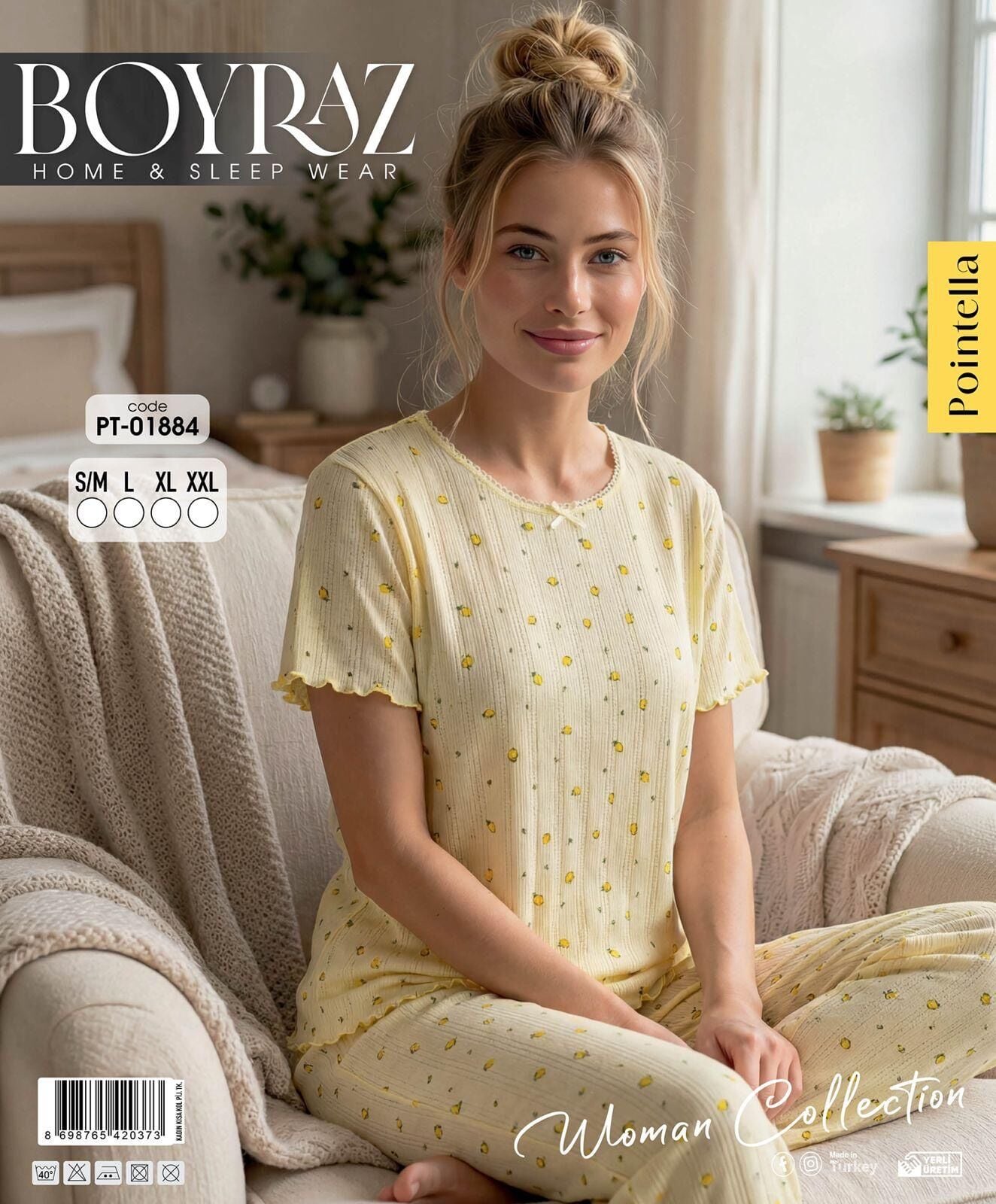 BOYRAZ 01884 POİNTELLA KISA KOL PİJAMA TAKIM