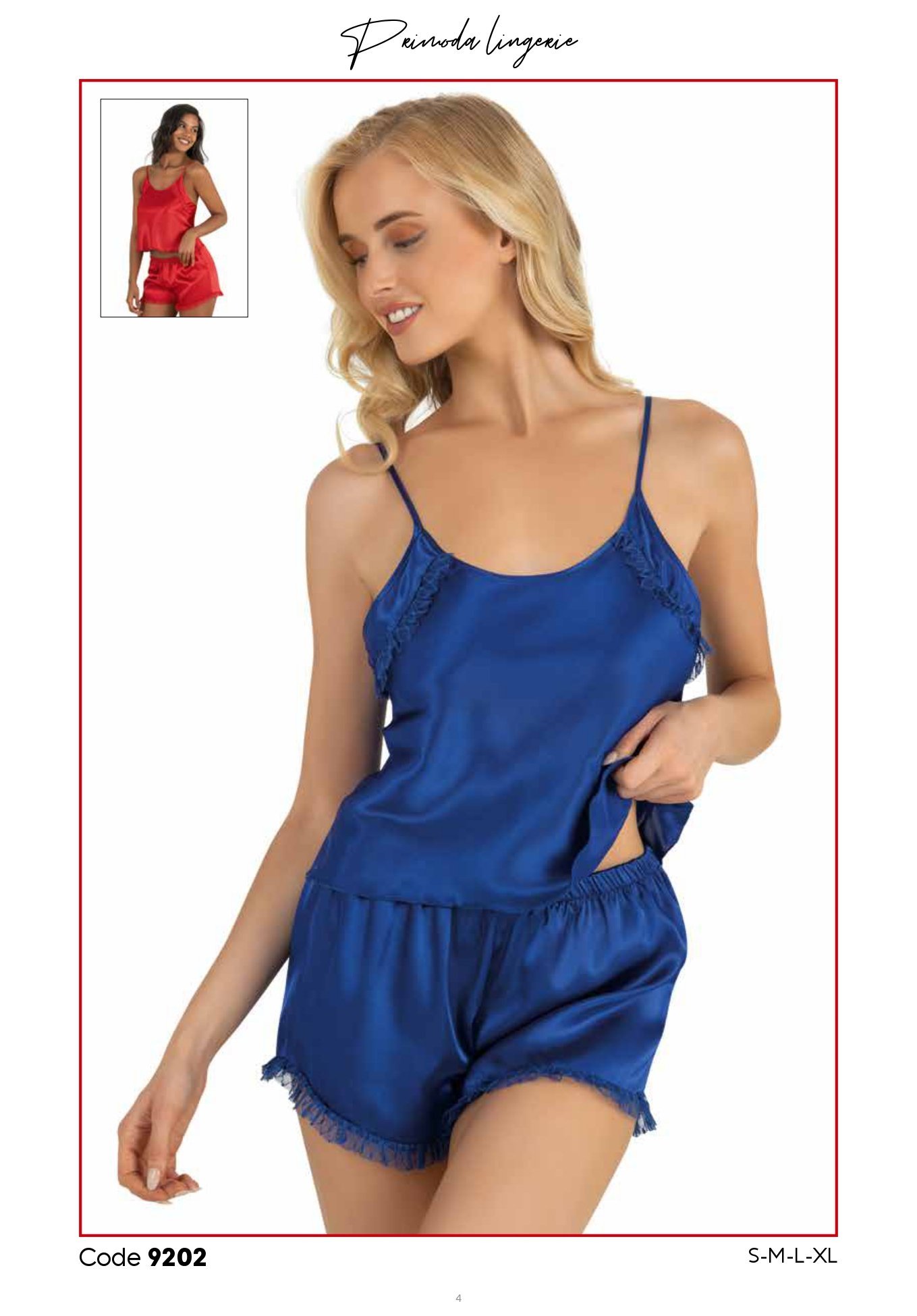 PRİMODA 9202 SATEN ŞORT TAKIM