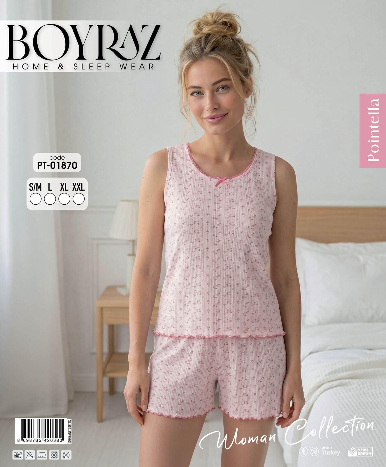 BOYRAZ 01870 POİNTELLA ATLET ŞORTLU PİJAMA TAKIM