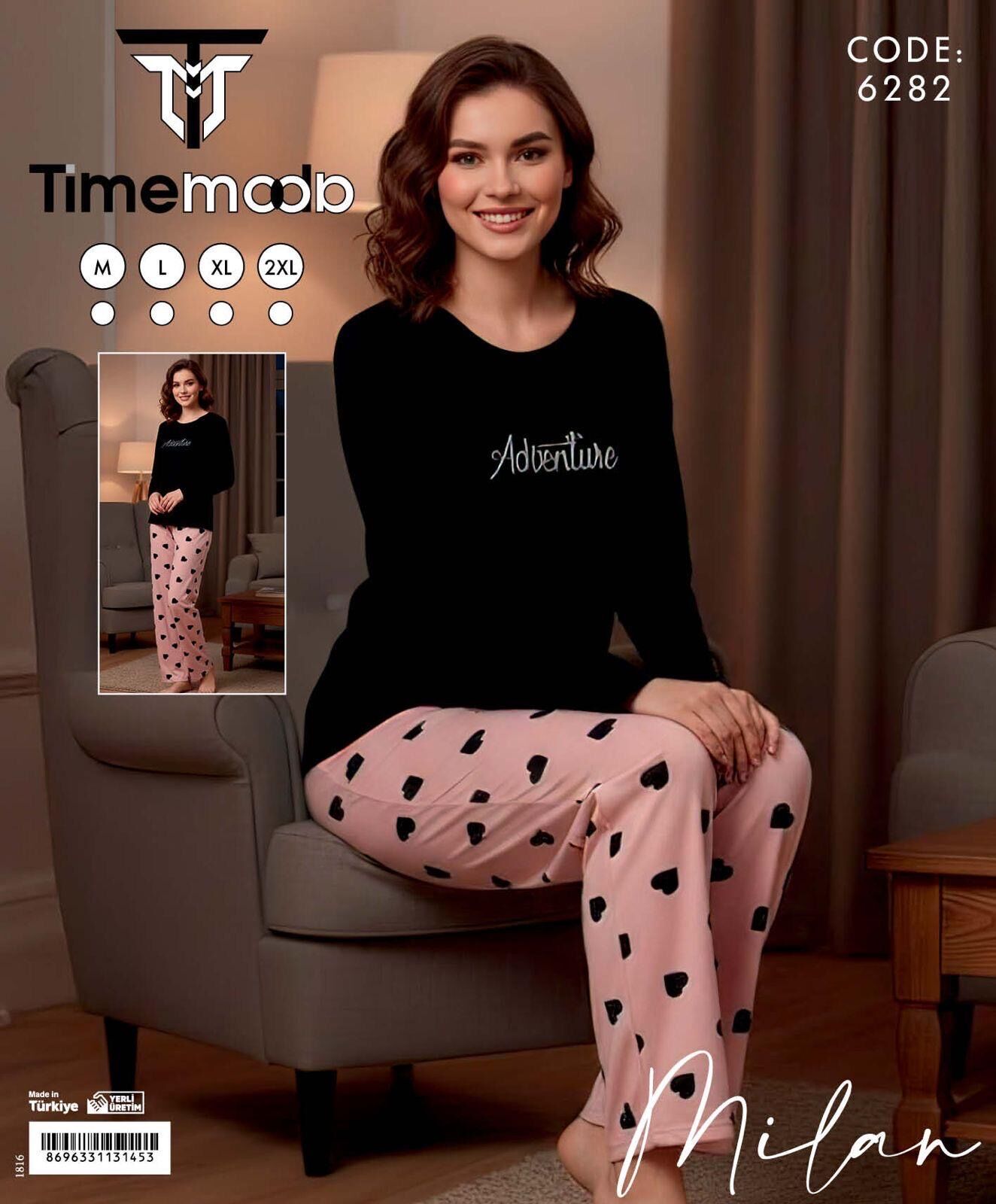 TİME MODA 6282 MİLAN PİJAMA TAKIM