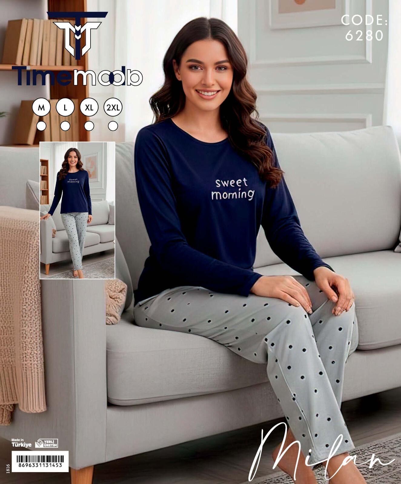 TİME MODA 6280 MİLAN PİJAMA TAKIM