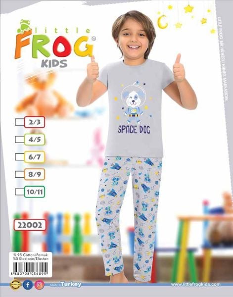 FROG 22002 ERKEK ÇOCUK KISA KOL PİJAMA TK 3-11 YŞ