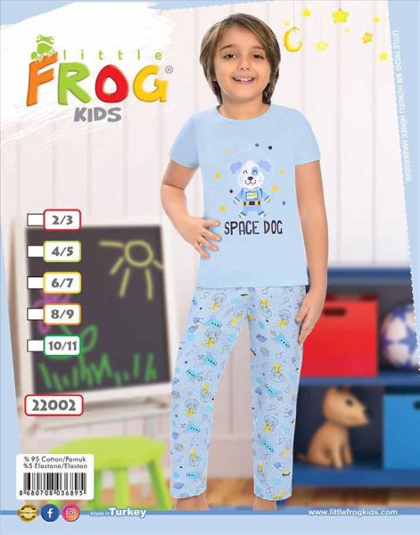 FROG 22002 ERKEK ÇOCUK KISA KOL PİJAMA TK 3-11 YŞ