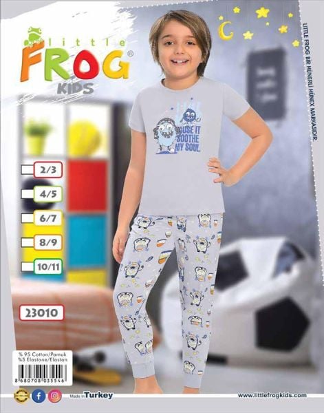 FROG 23010 ERKEK ÇOCUK KISA KOL PİJAMA TK 3-11 YŞ