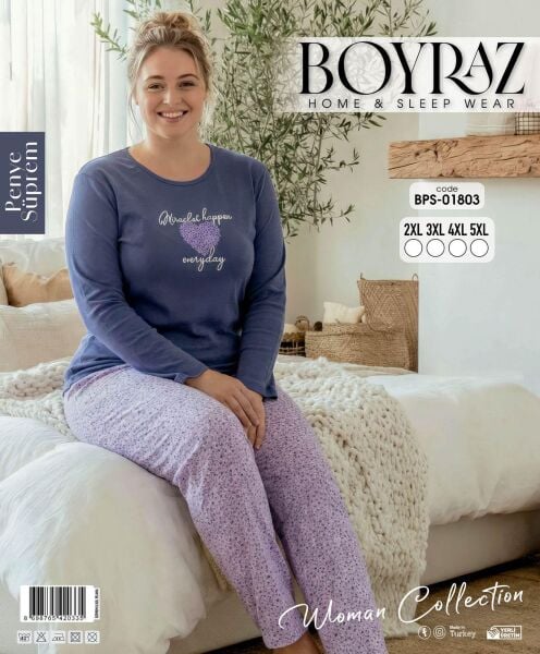 BOYRAZ 01803 SÜPREM PENYE BATTAL PİJAMA TAKIM