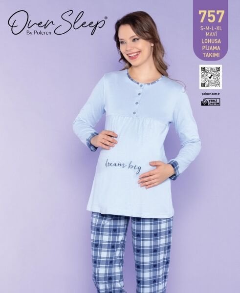 OVER SLEEP 757 BAYAN LOĞUSA PİJAMA TAKIM