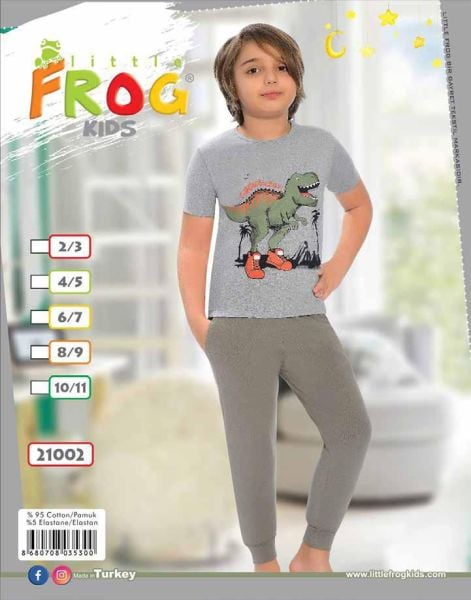 FROG 21002 ERKEK ÇOCUK KISA KOL PİJAMA TK 3-11 YŞ