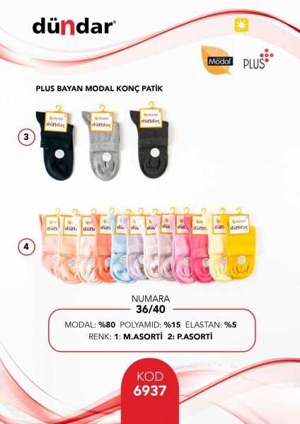 DÜNDAR 6937 BAYAN PLUS MODAL KONÇ PATİK