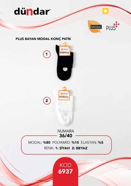DÜNDAR 6937 BAYAN PLUS MODAL KONÇ PATİK