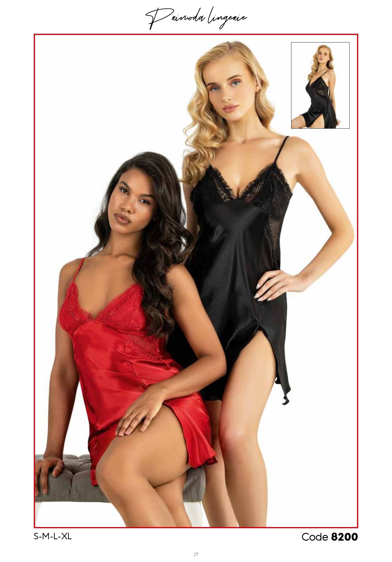 PRİMODA 8200 SATEN KISA GECELİK