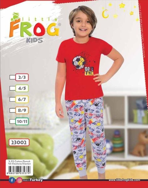 FROG 23002 ERKEK ÇOCUK KISA KOL PİJAMA TK 3-11 YŞ