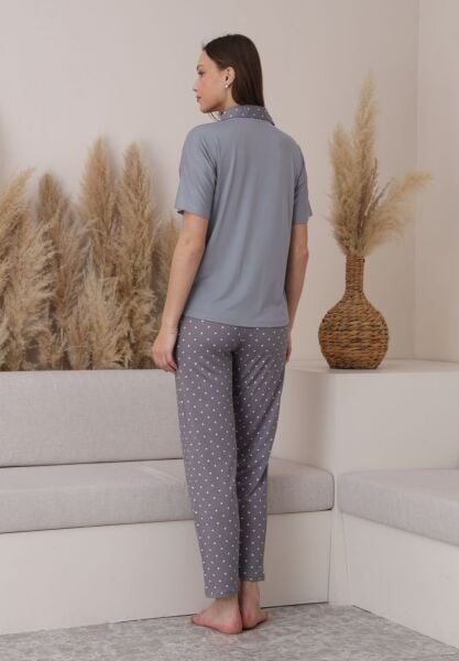PİJAMONİ 7515-8 BAYAN KISAKOL D.MİLAN PİJAMA TAKIM