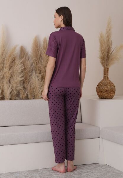 PİJAMONİ 7515-9 BAYAN KISAKOL D.MİLAN PİJAMA TAKIM