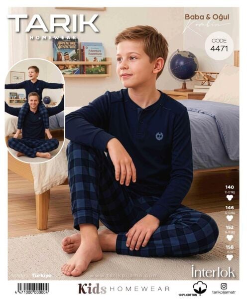 TARIK 4471 ERKEK GES İNTERLOK PİJAMA TAKIM