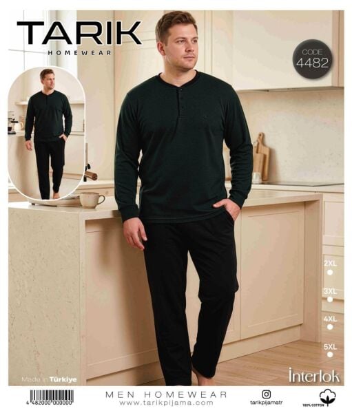 TARIK 4482 ERKEK İNTERLOK BATTAL PİJAMA TAKIMI