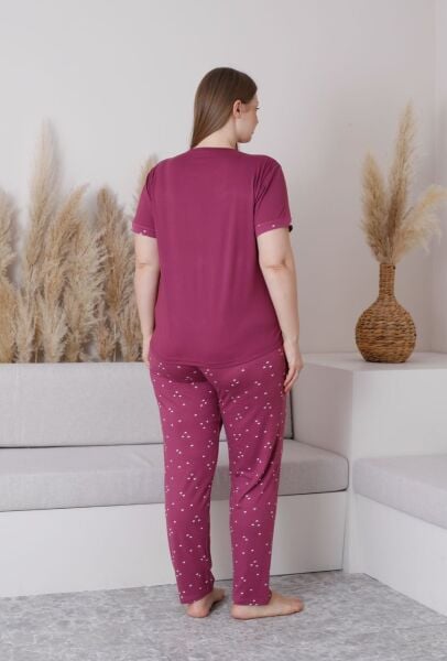 PİJAMONİ 7665-4 MİLAN BATTAL KISA KOL PİJAMA TAKIM
