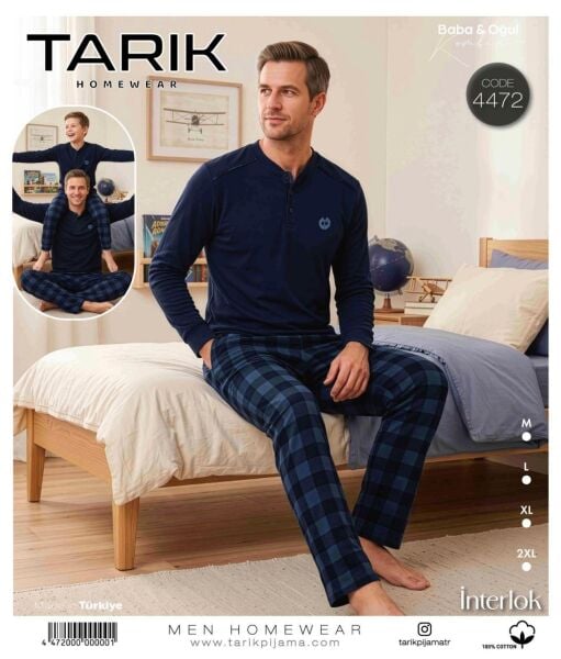 TARIK 4472 ERKEK İNTERLOK PİJAMA TAKIMI
