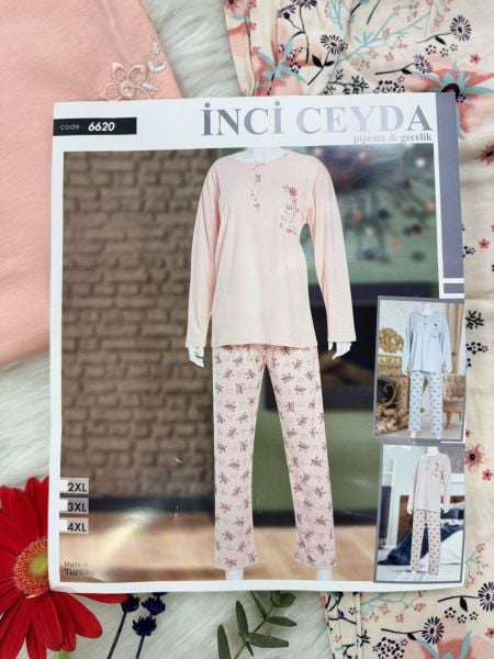 İNCİ CEYDA 6620 BAYAN BATTAL İNTERLOK PİJAMA TAKIM